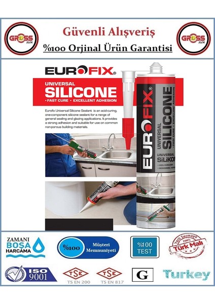 Üniversal Silikon 280GR - Orjinal Ürün - Şeffaf