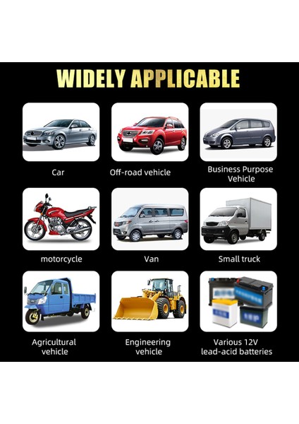 E-Hızlı Araç Akü Şarj Cihazları 12V / 6A Tam Otomatik Akü Şarj Cihazları Bakım 3 Aşamalı Taşınabilir Damlama Şarj Cihazları Pil Desulfator Araba Motosiklet Aküleri (Yurt Dışından) modelleri