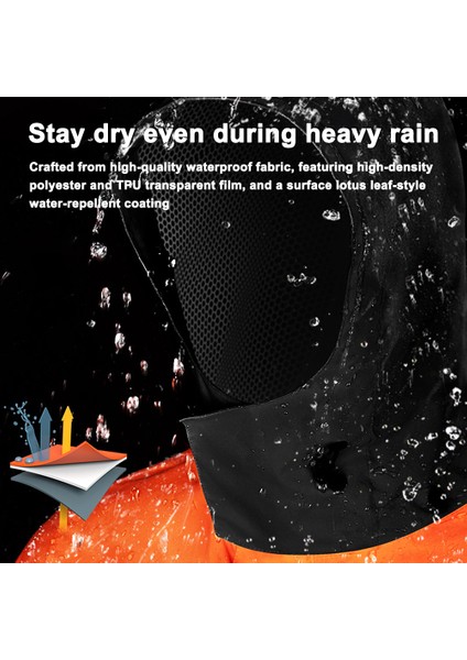 Sulaıte Motosiklet Yağmur Dişli Takım Elbise Hafif Sürme Yağmurluk Seti Su Geçirmez Nefes Ceket ve Pantolon Ayakkabı Kapağı ile Erkekler Kadınlar Için (Yurt Dışından)