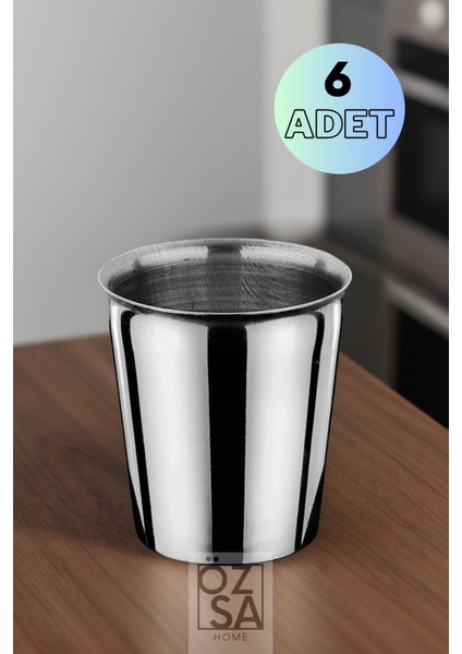 6'lı Paslanmaz Çelik Bardak Seti, Patates Sunumluk ve Kovası, Kafe ve Restoran Için
