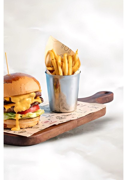 6'lı Paslanmaz Çelik Bardak Seti, Patates Sunumluk ve Kovası, Kafe ve Restoran Için modelleri