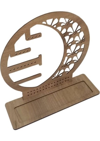 Şık Ahşap Küpe Standı, Takı Düzenleyici ve Dekoratif Tasarım