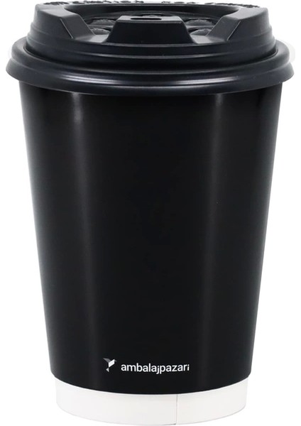 Double Wall Siyah Karton Bardak 14 Oz - 25 Adet fiyatları
