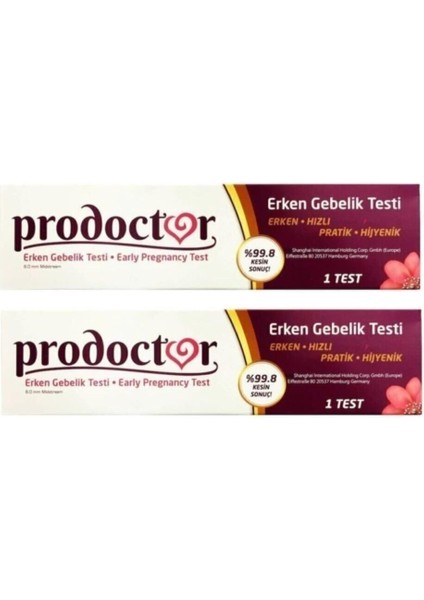 Erken Testi 2 Adet fiyatları
