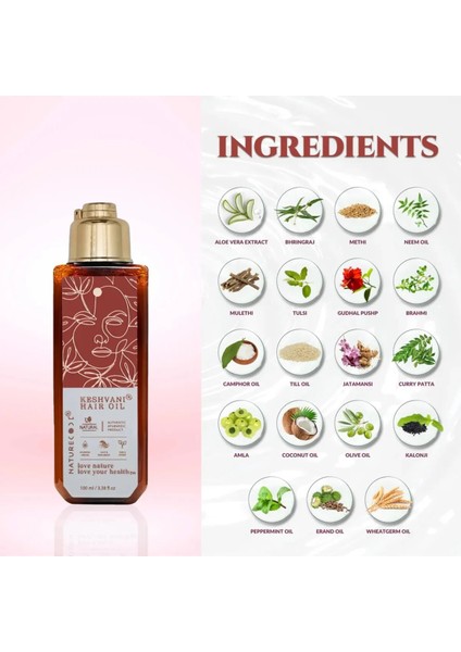 Keshvani Hair Oil | Ayurvedik Saç Yağı | Camphor Yağı,neem Yağı,mulethi,erand Yağı,bhringraj | 100ML fiyatları