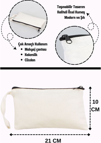 Sevimli Köpekler Baskılı Bez Çanta Kalemlik Cüzdan, Şık ve Renkli Tasarım fiyatları