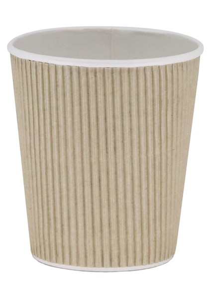 Ripple Double Wall Kraft Karton Bardak 8 Oz - 25 Adet