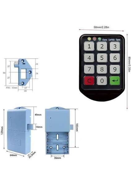 PM-26724 Tuş Şifreli Siyah Çekmece Dolap Kilidi (2'li Paket) fiyatları