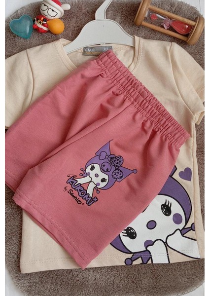 Is Berceste Kuromi Kız Çocuk Şort Alt Üst Takımı fırsatları