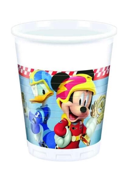 Mickey Roadster Plastik Bardak 8 Adet