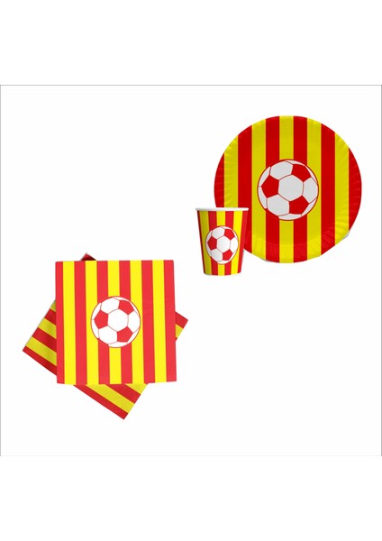 Taraftar (Galatasaray) 8 Tabak, 8 Bardak, 10 Peçete