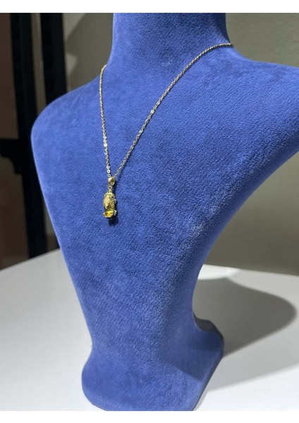 Elvimas Paslanmaz Çelik Fatma Ana Eli Gold Kolye