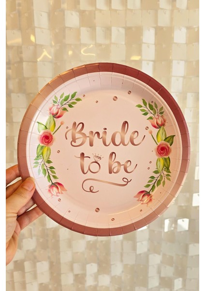 Bride To Be Karton Tabak Bardak Seti 8 Li Paket Bride Parti Masa Süsleme Tabak Bardak Seti indirimleri