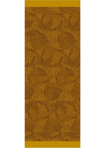 Mayra Desen Çift Taraflı Şal Mürdüm-Sarı