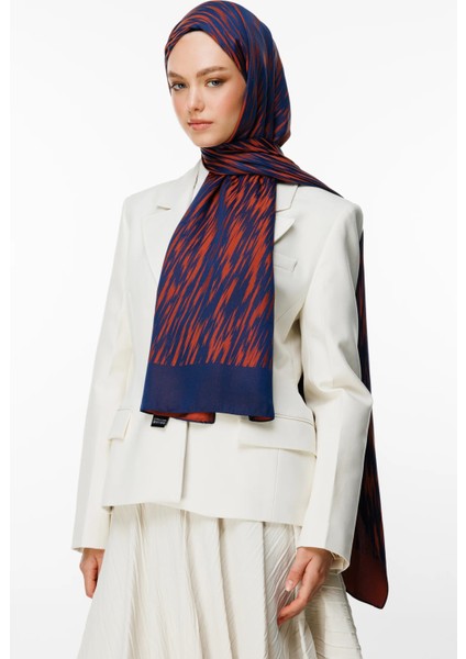 Selis Desen Çift Taraflı Şal Lacivert-Soğan Kabuğu fiyatları