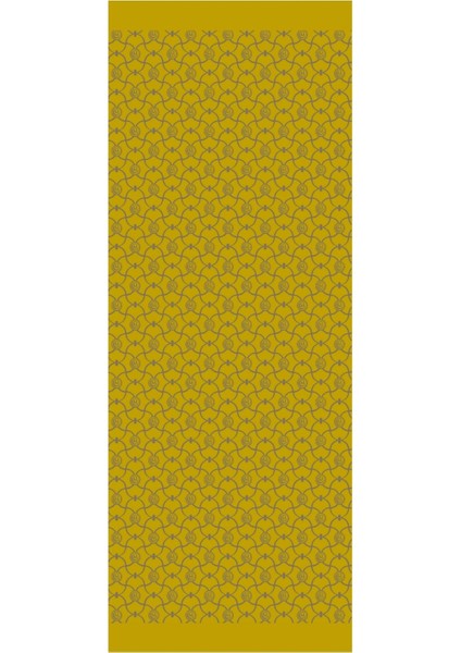 Marrakech Desen Çift Taraflı Şal Koyu Gri-Hardal indirimleri