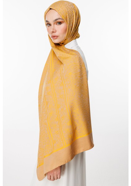 Lavin Desen Çift Taraflı Şal Vizon-Hardal fiyatları