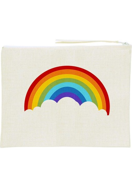 Renkli Keten Makyaj Çantası 25X20, Şık ve Pratik Taşınabilir Tasarım