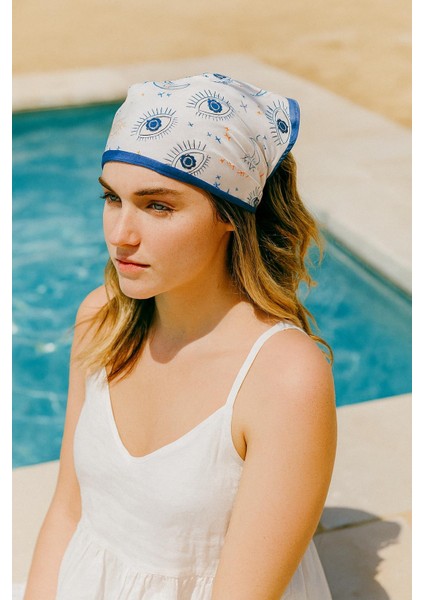 Bohem Saten Dokulu Bandana Fular