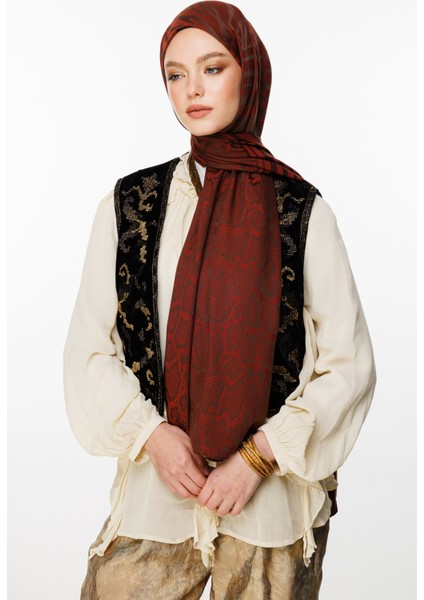 Riad Desen Çift Taraflı Şal Acı Kahve-Kahve fiyatları