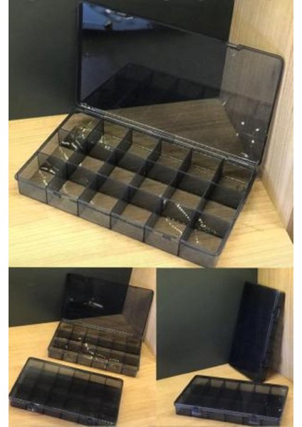 Füme 18 Bölmeli Takı ve Dikiş Kutusu, Organizatör, Kapaklı, Bej, Çok Amaçlı Set fırsatları