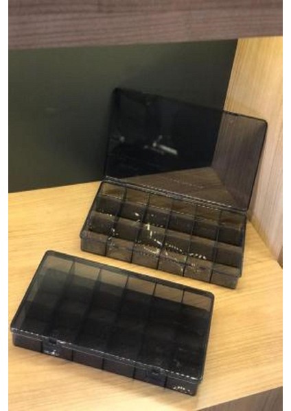 Füme 18 Bölmeli Takı ve Dikiş Kutusu, Organizatör, Kapaklı, Bej, Çok Amaçlı Set