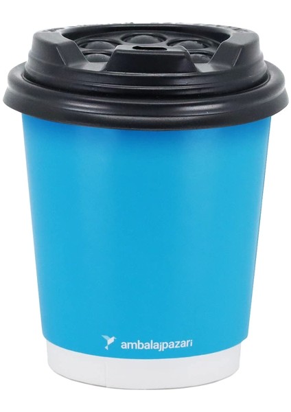 Double Wall Mavi Karton Bardak 8 Oz - 30 Adet fiyatları