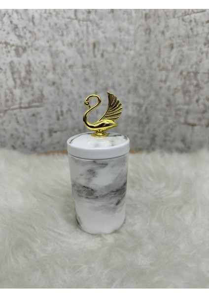 Beyaz Porselen Kuğu Figürlü Pamuk Organizer, Şık ve Kullanışlı Ev Aksesuarı fiyatları