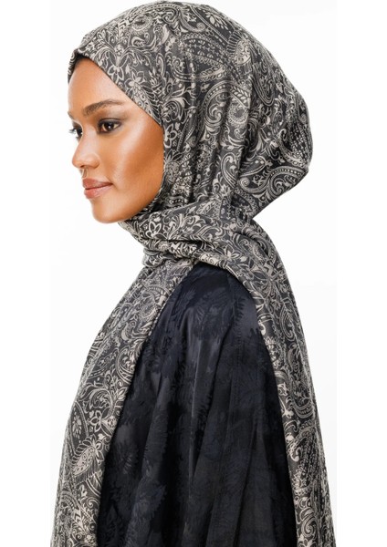 Velora Desen Çift Taraflı Şal Siyah-Bej modelleri