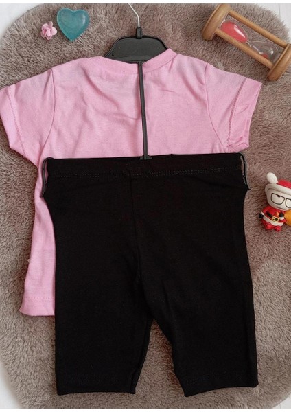 Is Berceste Stay Cute Pembe Kısa Kol Kız Çocuk Alt Üst Takımı modelleri