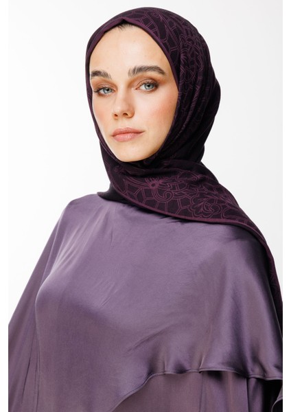 Lavin Desen Çift Taraflı Şal Mor-Siyah modelleri