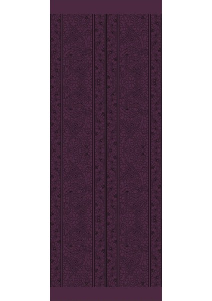 Lavin Desen Çift Taraflı Şal Mor-Siyah