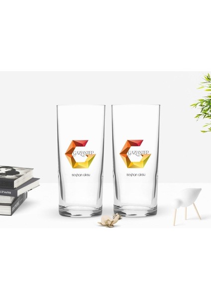 Renkli Gaziantep Temalı Ikili Rakı Bardağı Seti, Kişiye Özel Tasarım
