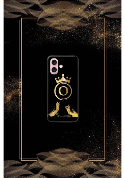 Siyah Desenli Gold H Harfi Ip 16