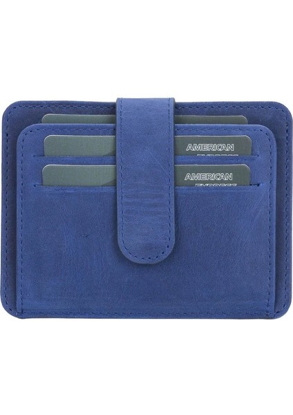 Çok Bölmeli Slim Deri Kartlık BLW019 G21 Saks Mavi fiyatları