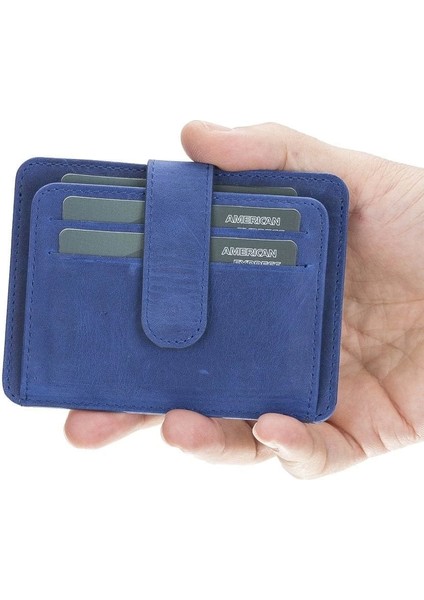 Çok Bölmeli Slim Deri Kartlık BLW019 G21 Saks Mavi indirimleri