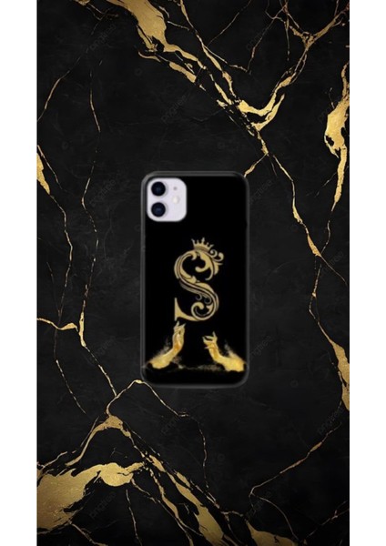 Siyah Desenli Gold Harf-I