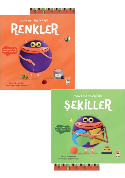 Tonton Tonki Ile Şekiller, Tonton Tonki ile Renkler, 1-2 Yaş (2kitap)