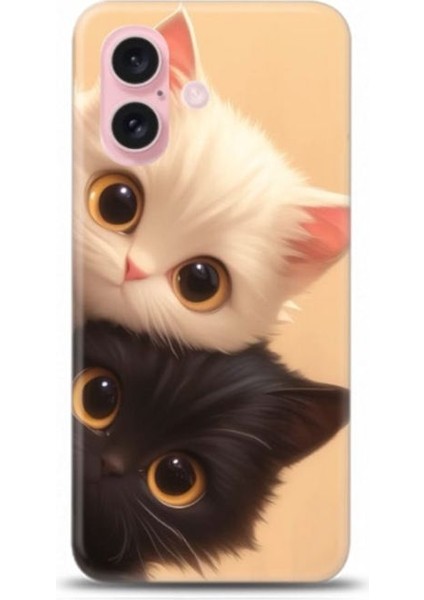 Sevimli Kedi Tasarımlı Kılıf Iphone 16