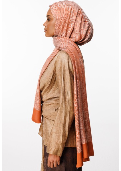 Mayra Desen Çift Taraflı Şal Vizon-Tarçın fiyatları