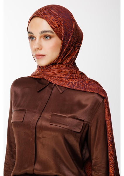 Mayra Desen Çift Taraflı Şal Mor-Turuncu fiyatları