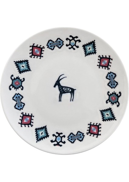 Porselen Hitit Pasta Tabağı Takımı 21CM 6 Parça TVL6PSTPRS1234 modelleri