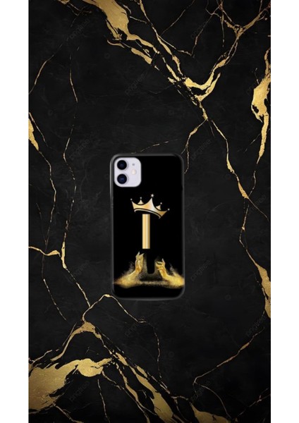 Siyah Desenli Gold Harf-U