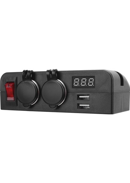 DC12 - 24V Puro Çakmağı Soket Splitter ile Dijital Voltmetre Güç Anahtarı Araba Güç Çıkışı Soketi USB Şarj Aleti Için Tekne Deniz Kamyon Rv (Yurt Dışından) fırsatları