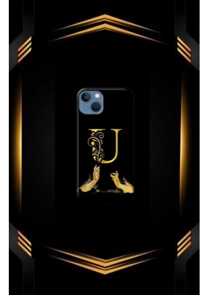 Siyah Desenli Gold Z Harfi Ip 15