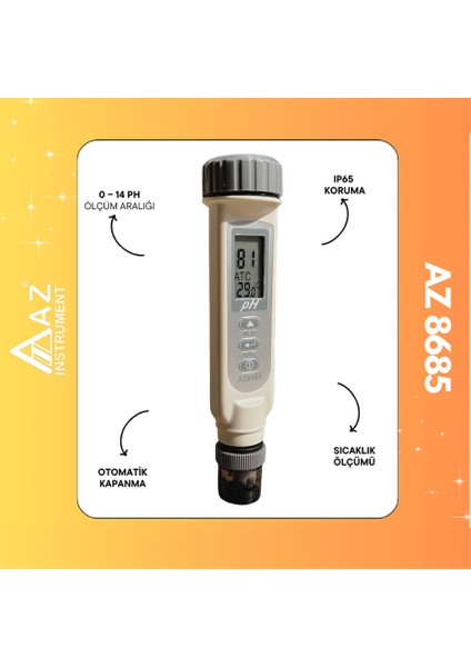 Su Kalitesi Ölçüm Cihazı Seti (AZ8361+ AZ8685) modelleri