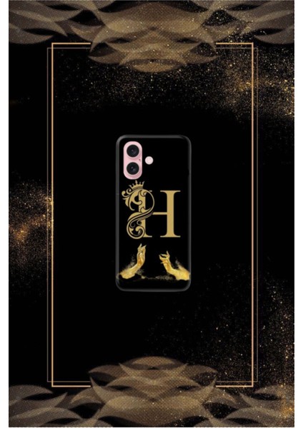 Siyah Desenli Gold A Harfi Ip 16