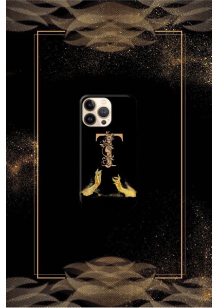 Siyah Desenli Gold Z Harfi Ip 16 Pro