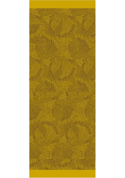 Mayra Desen Çift Taraflı Şal Acı Kahve-Hardal