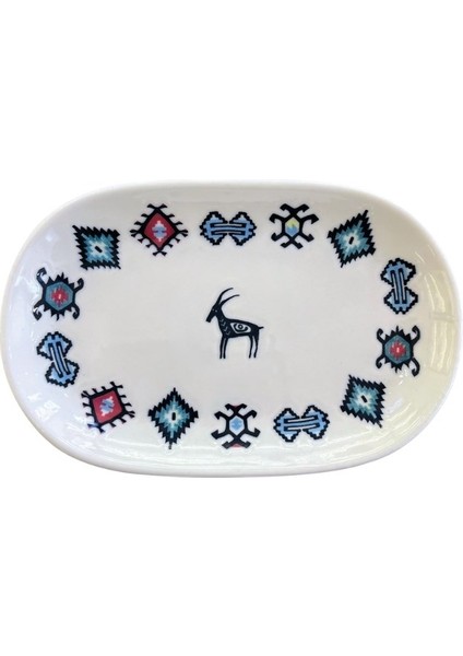 Porselen Hitit Oval Kayık Tabak Takımı 20X13CM 6 Parça TVL6OKYPRS1229 modelleri